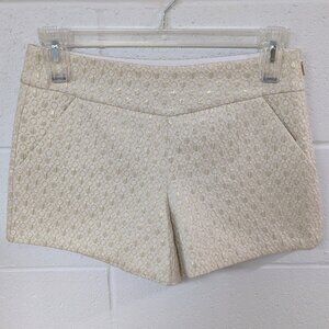 NWOT Lilly Pulitzer Gold MaKenna Side Zip Shorts, Size 2
